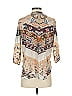 Carin Wester 100% Polyester Print Ivory 3/4 Sleeve Blouse Size XS - photo 2