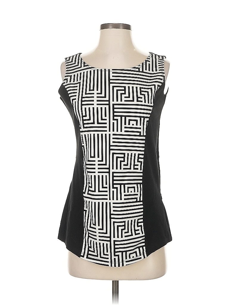 ARTEX Pre-owned Sleeveless Top Black Square Neckline Tops