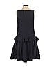 ADEAM 100% Polyester Solid Black Blue Ruffled Midnight Shift Size S - photo 2
