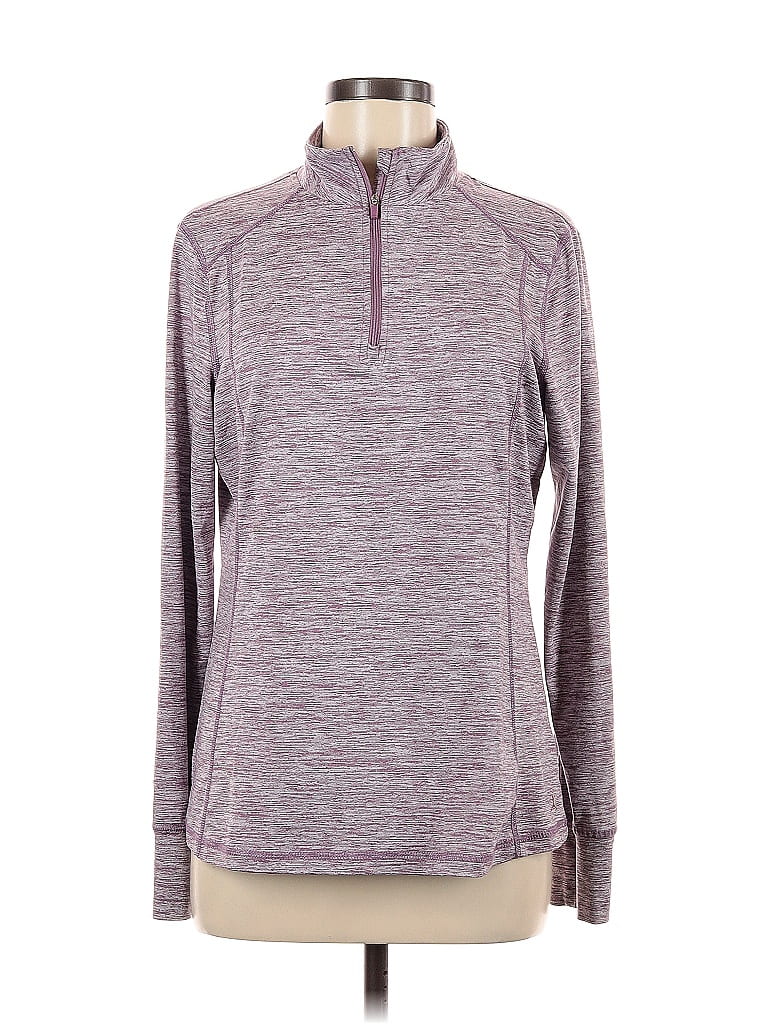 Pre-owned Danskin Long Sleeve T-shirt In Burgundy