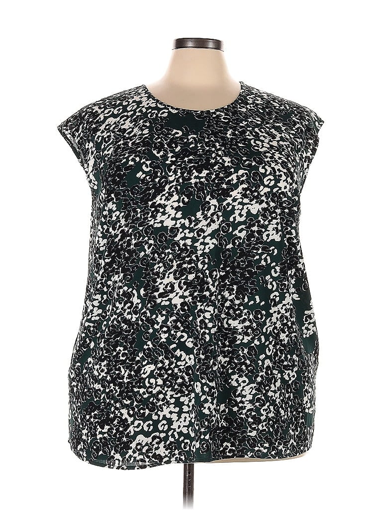 Pre-owned Sejour Sleeveless Blouse In Black