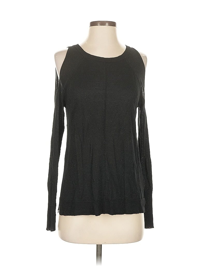 VINCE CAMUTO Pre-owned Long Sleeve Top Black Cold Shoulder Neckline Tops