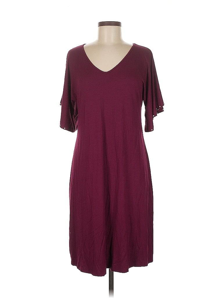 Pre-owned Apt. 9 Casual Dress In Burgundy