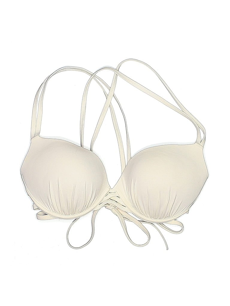 Pre-owned Shade & Shore Swimsuit Top Ivory Swimwear In White