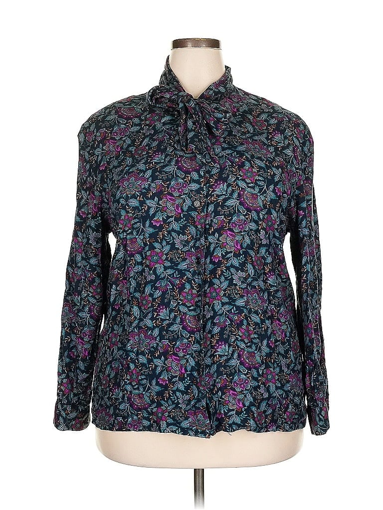 PENDLETON Pre-owned Long Sleeve Blouse In Blue