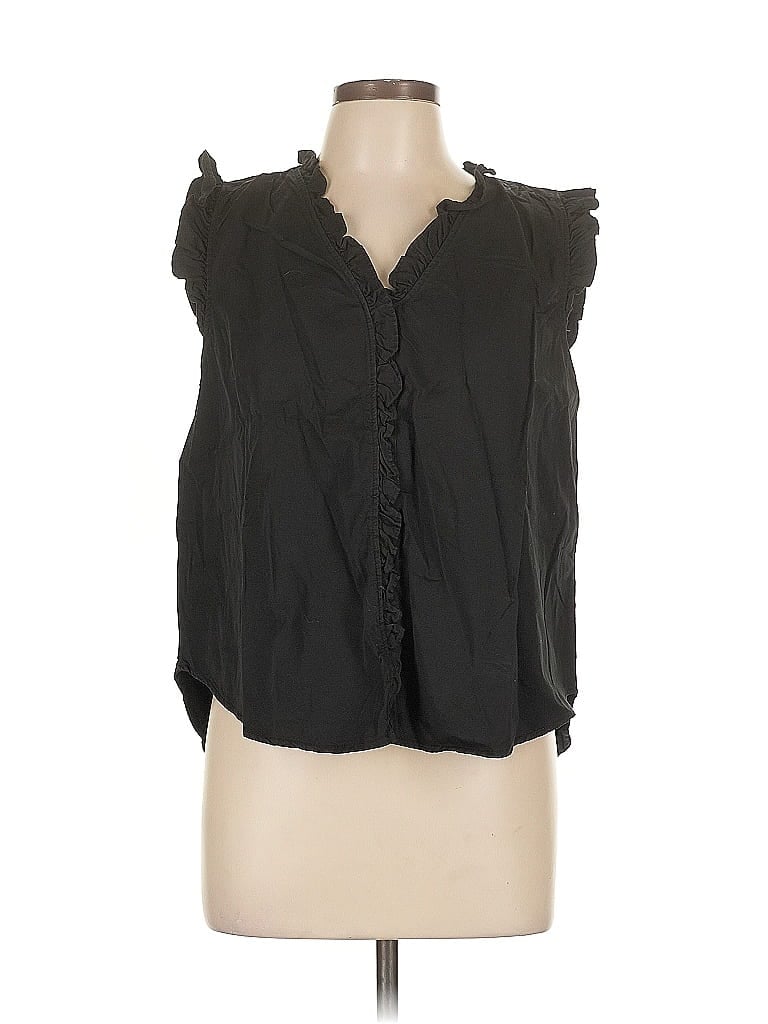 Pre-owned Dr2 Sleeveless Blouse In Black