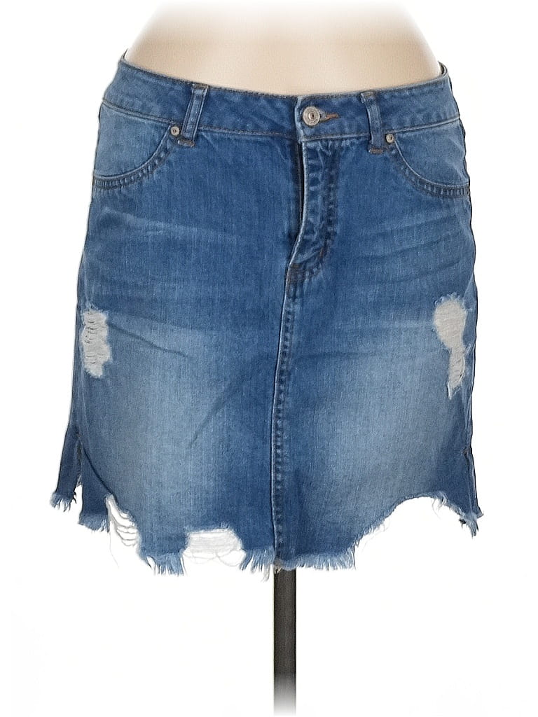 REWASH Pre-owned Denim Skirt In Blue