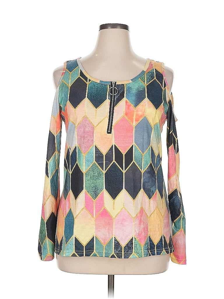 Pre-owned Unbranded Long Sleeve Blouse In Gold