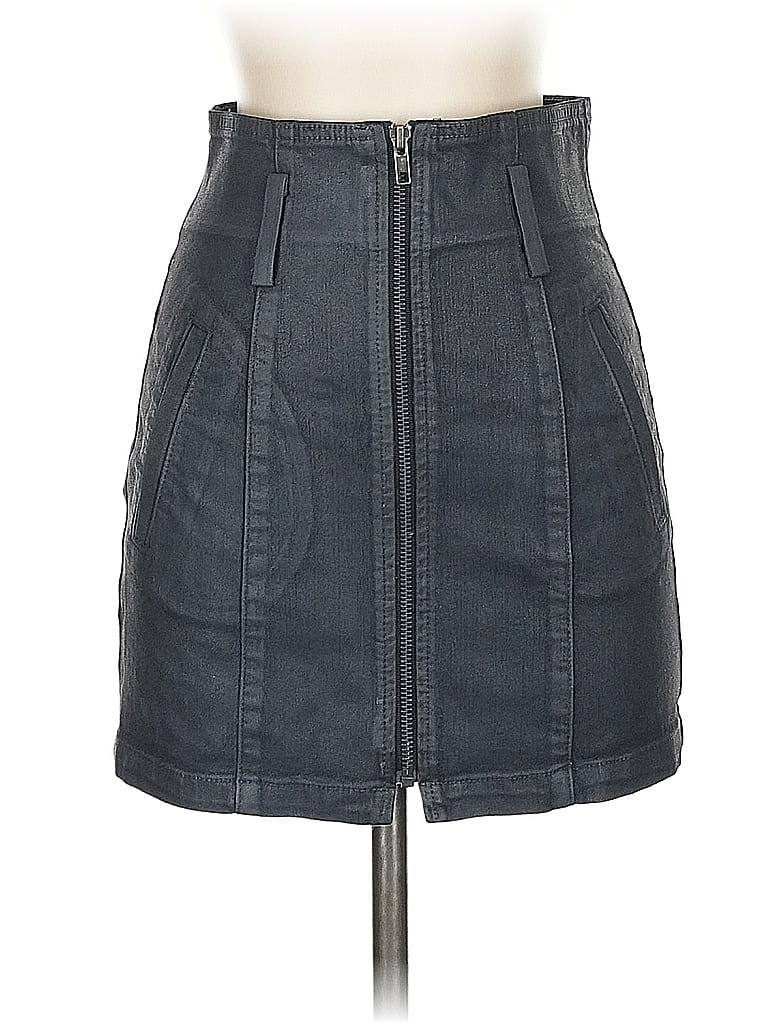 Pre-owned Carmar Denim Skirt In Gray
