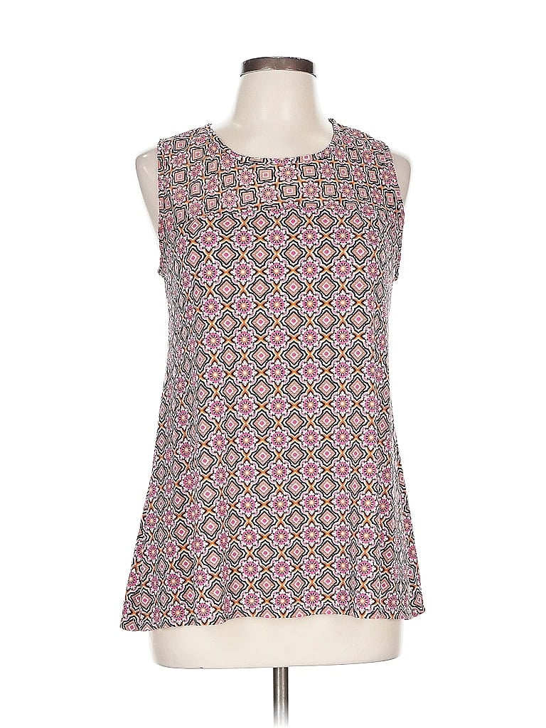 Pre-owned Roz & Ali Sleeveless Blouse In Pink