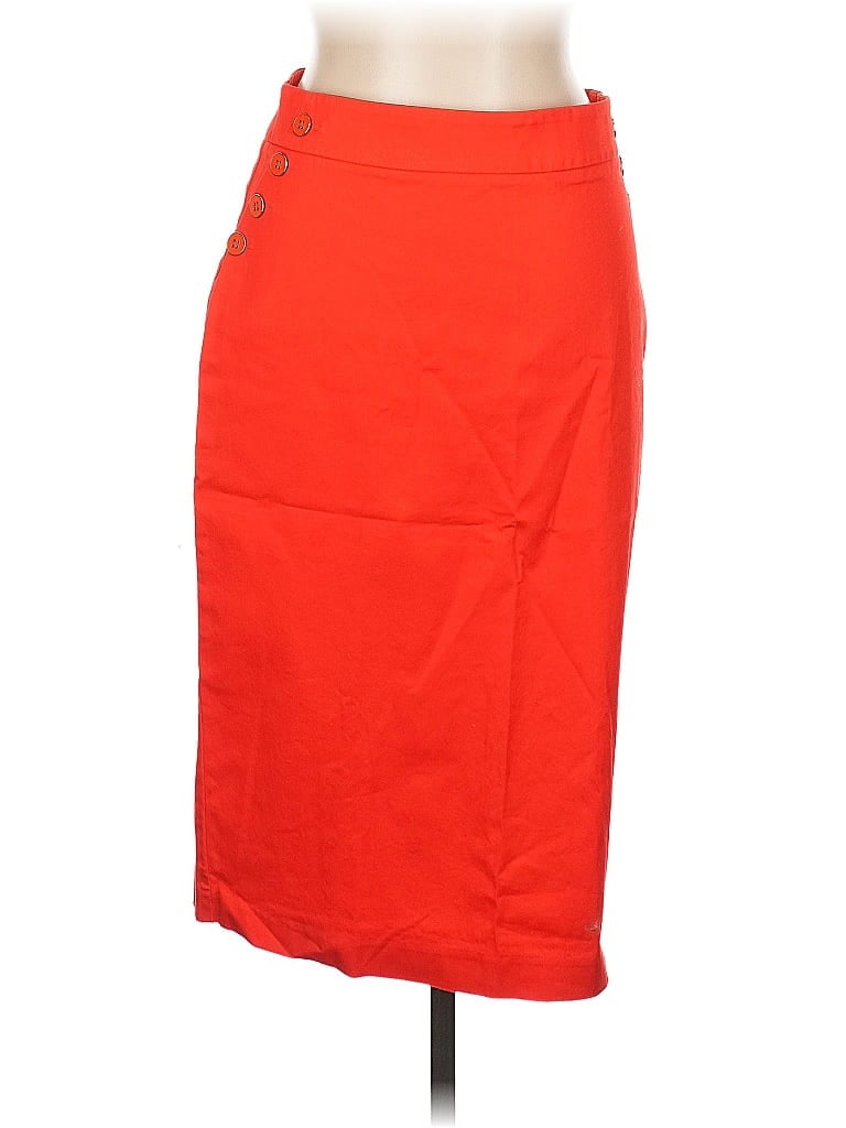 Pre-owned 7th Avenue Design Studio New York & Company Casual Skirt In Orange