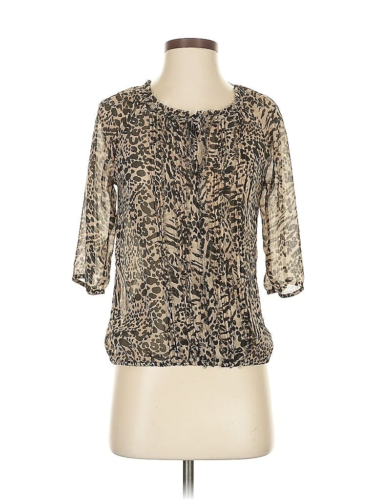 EXPRESS Pre-owned 3/4 Sleeve Blouse In Gold