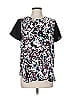 Charlie Jade 100% Polyester Black Short Sleeve Blouse Size M - photo 1