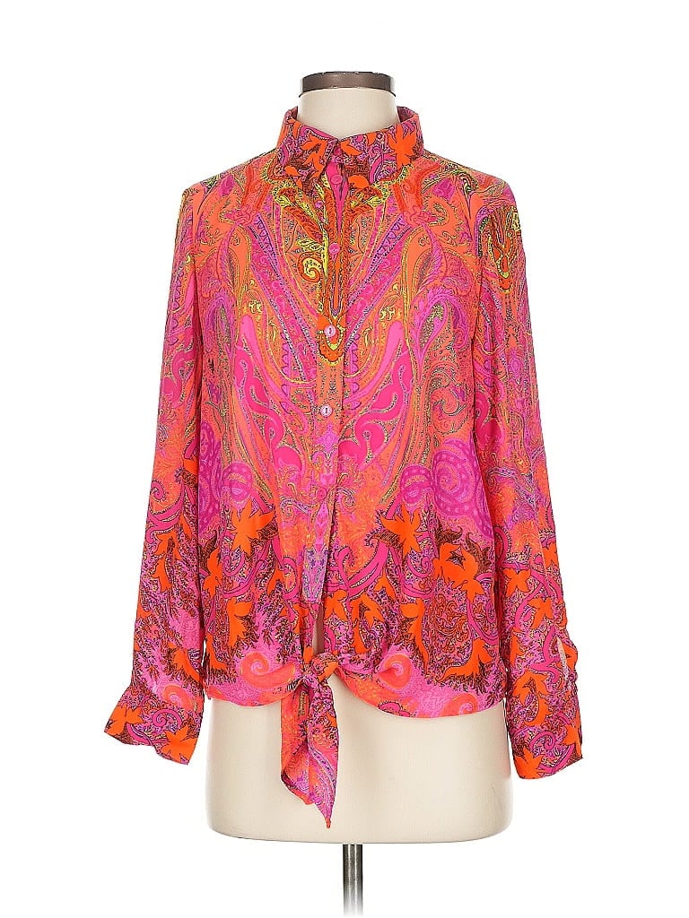 Click to view more detailed imagery on our partner's website Pre-owned Peter Nygard Long Sleeve Blouse In Pink