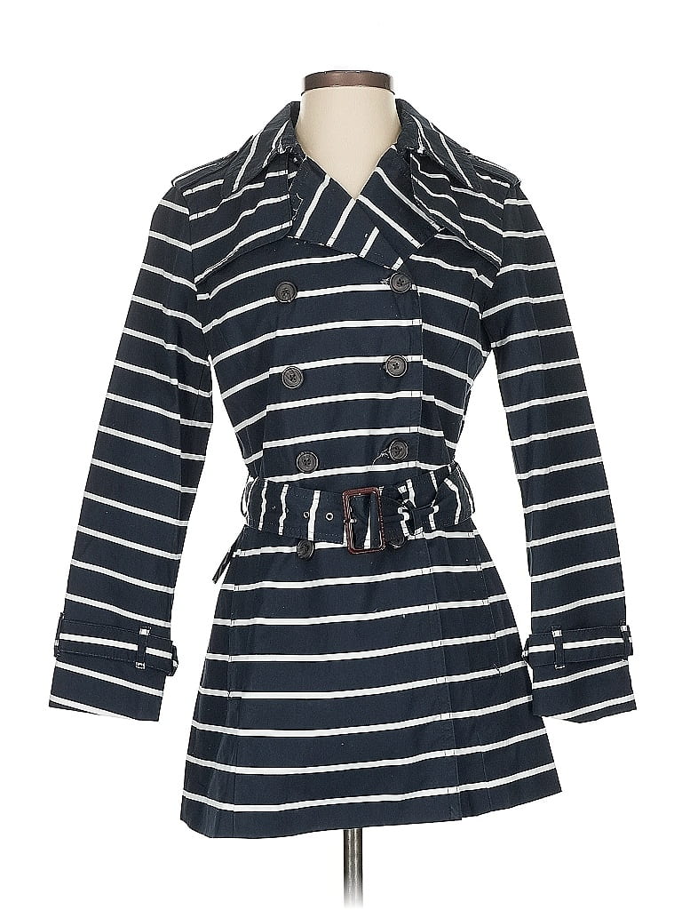 Pre-owned Banana Republic Factory Store Trenchcoat In Black