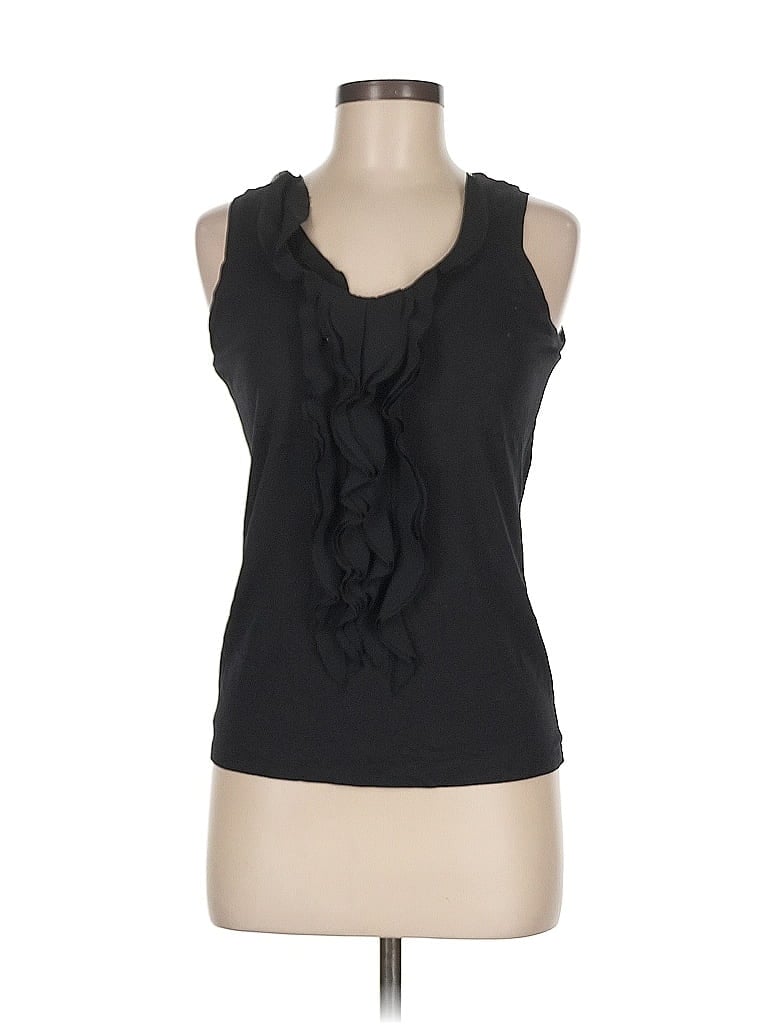 Pre-owned Ann Taylor Factory Sleeveless Blouse In Black