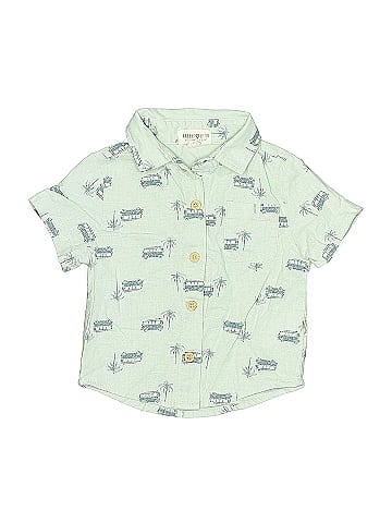 Rabbit Bear Short Sleeve Button-Down Shirt (view 1)