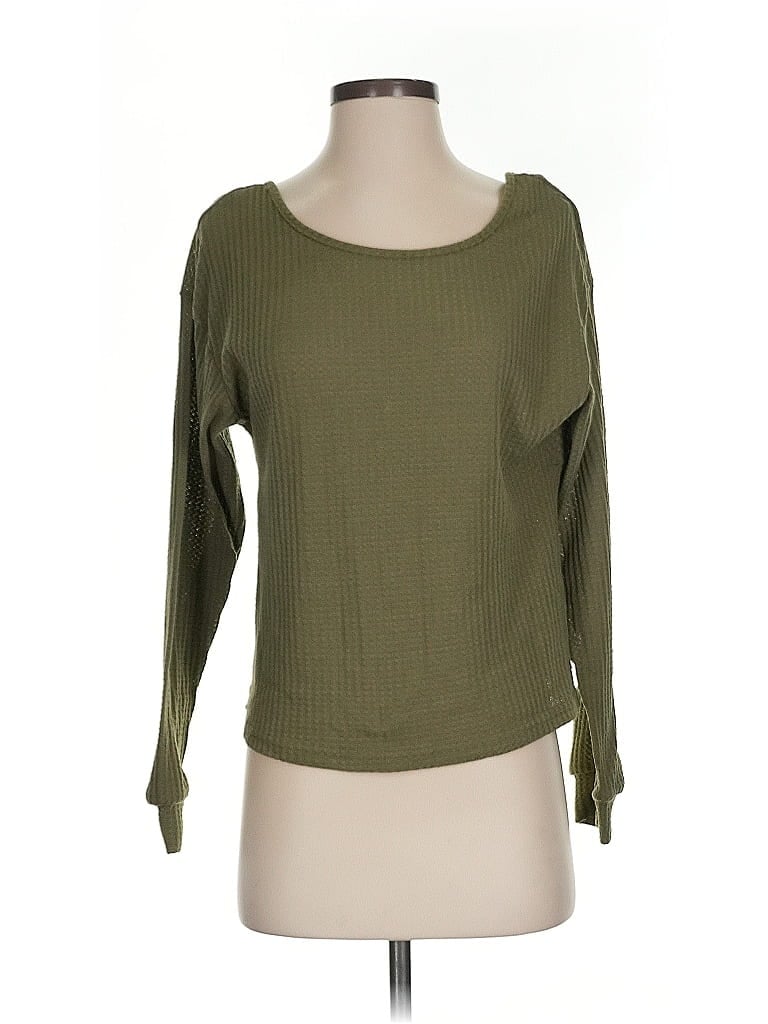 Pre-owned Shein 3/4 Sleeve T-shirt In Green