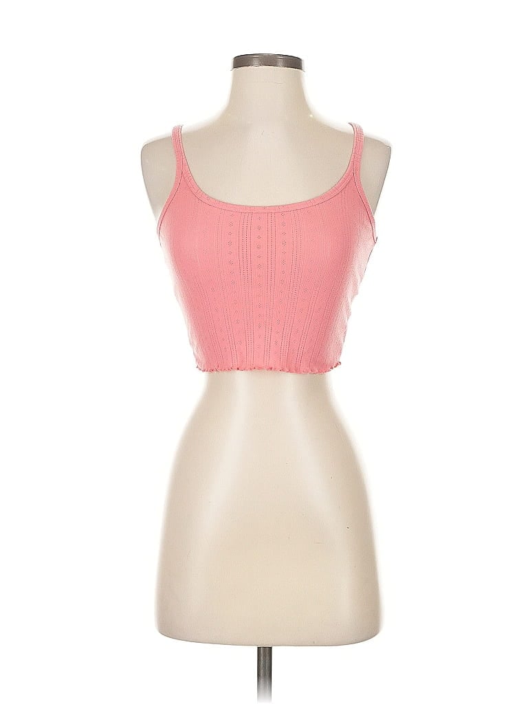 Pre-owned Colsie Sleeveless Top Pink Sweetheart Neckline Tops