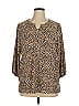 Assorted Brands Tan 3/4 Sleeve Henley Size XL - photo 1