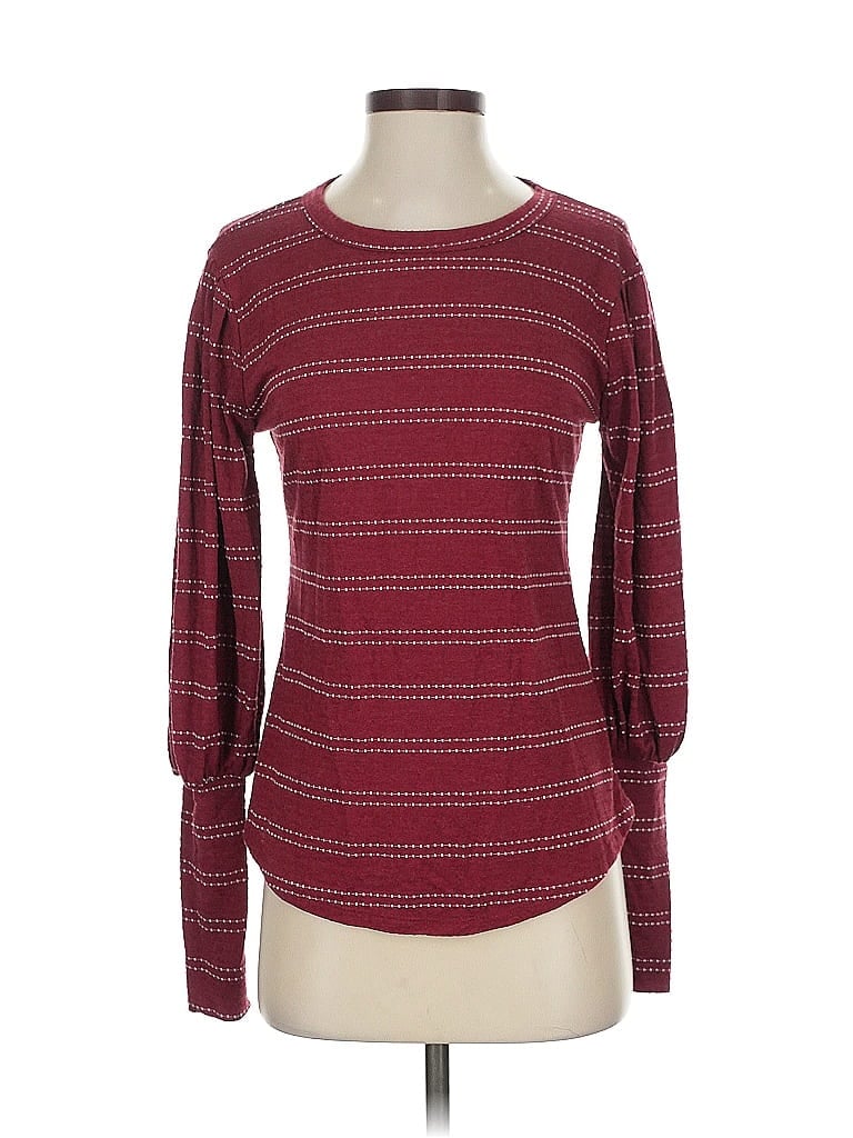 Pre-owned Above And Beyond 3/4 Sleeve T-shirt In Burgundy