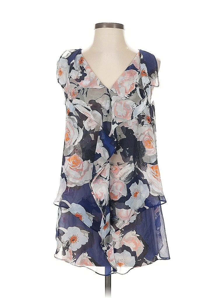 Pre-owned Simply Vera Vera Wang Sleeveless Blouse In Blue