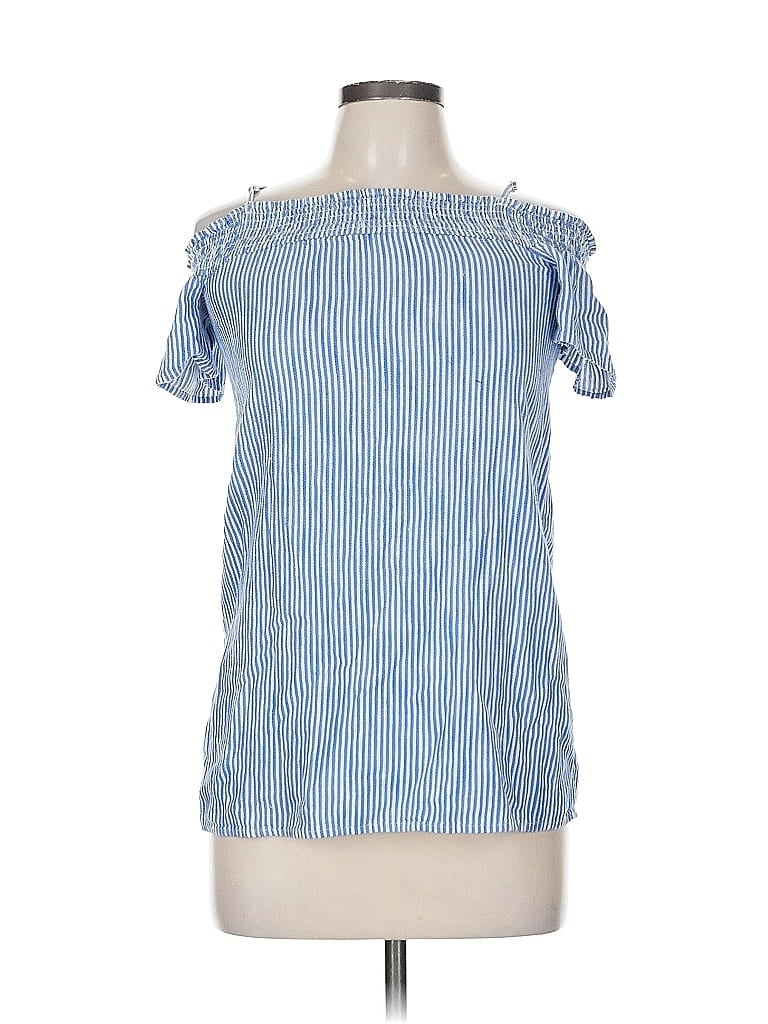 OLD NAVY Pre-owned Tank Top Blue Cold Shoulder Neckline Tops