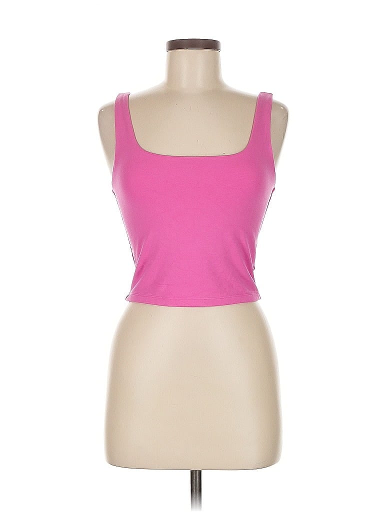 Pre-owned Gap Tank Top Pink Solid Pattern Tops