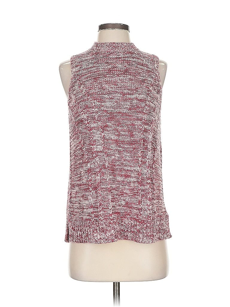 Pre-owned Ann Taylor Loft Vest In Burgundy