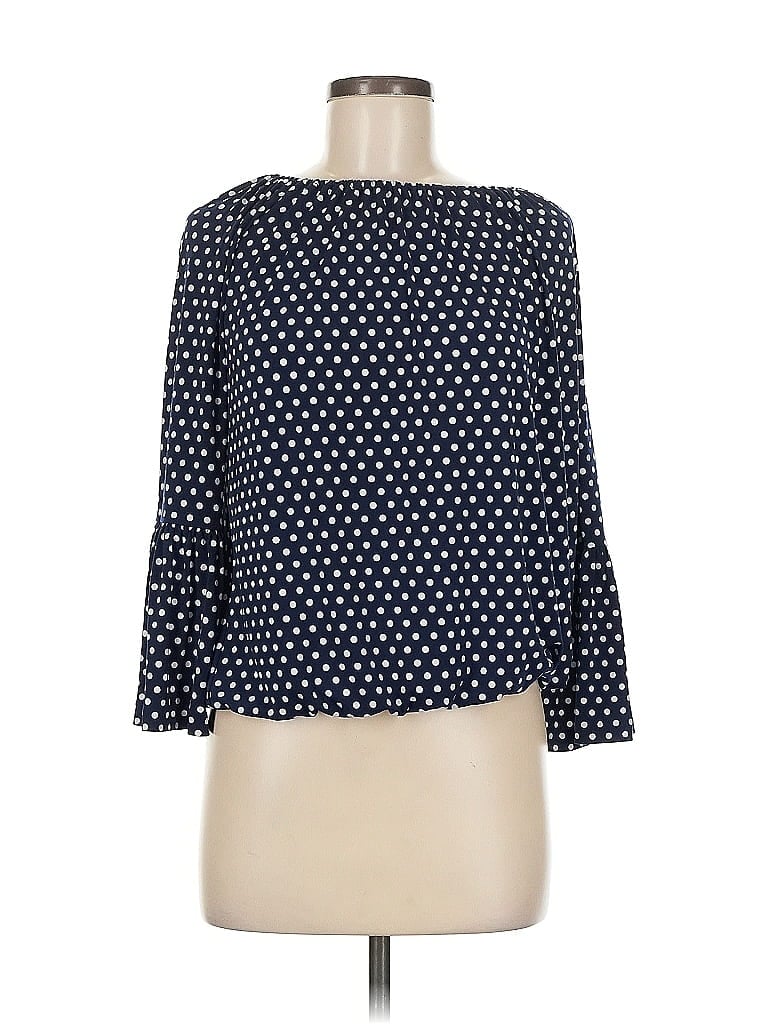 Pre-owned Michael Michael Kors 3/4 Sleeve Blouse In Blue