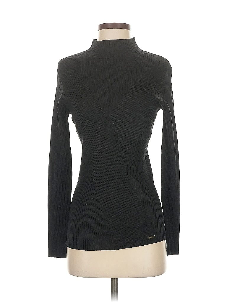 T TAHARI Pre-owned Turtleneck Sweater In Black