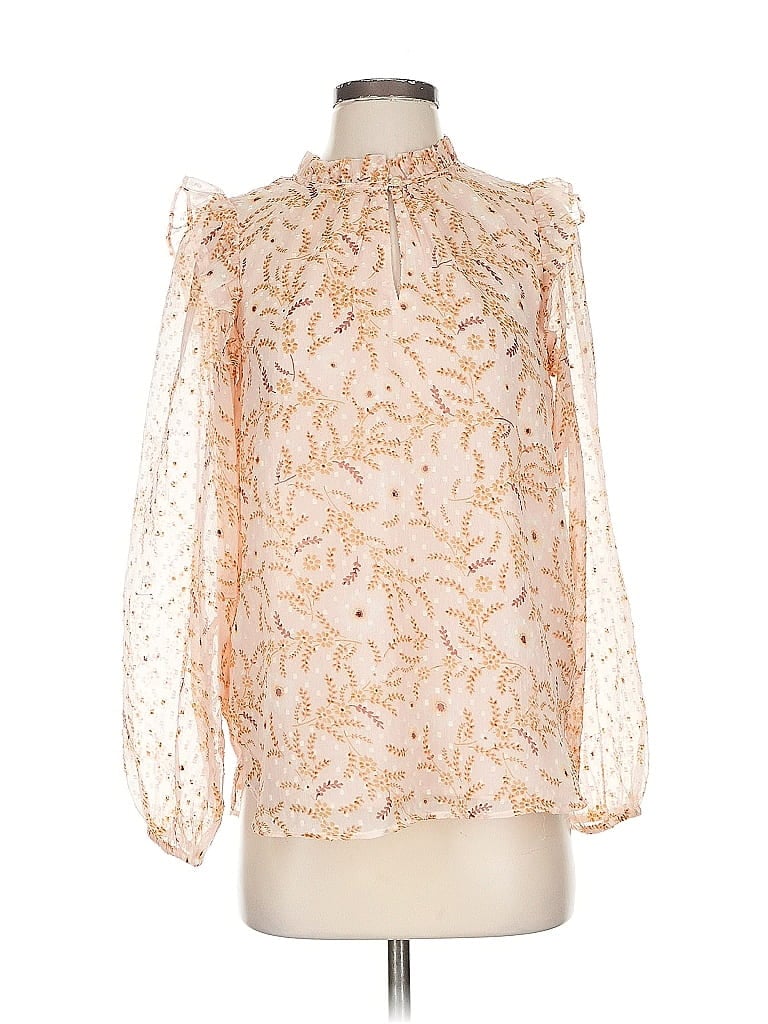 Pre-owned Ann Taylor Loft 3/4 Sleeve Blouse In White