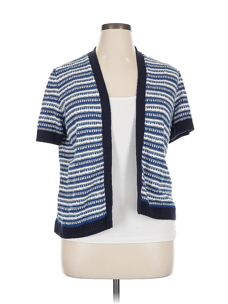 LANE BRYANT Pre-owned Cardigan Sweater In Blue