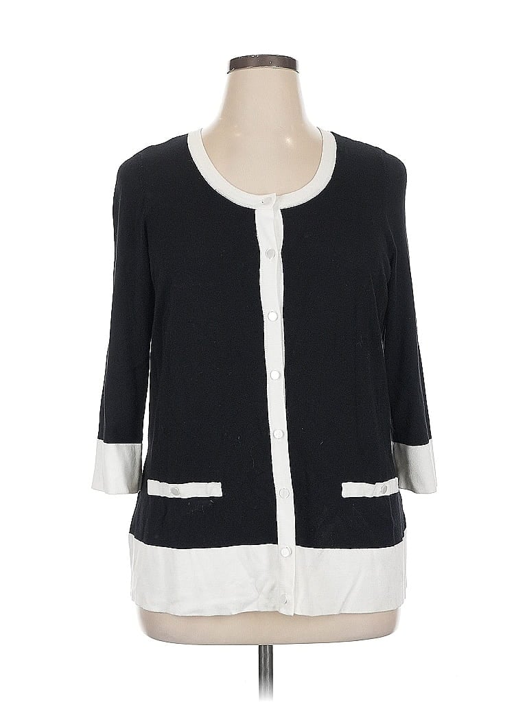 Pre-owned Sejour Cardigan Sweater In Black