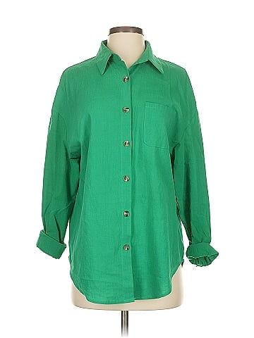 HOTOUCH 3/4 Sleeve Button-Down Shirt (view 1)