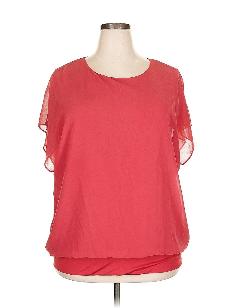 Pre-owned Viishow Short Sleeve Blouse In Red