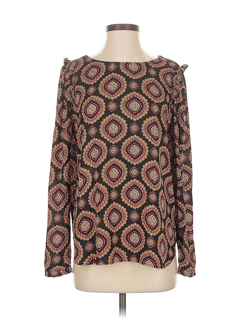 Pre-owned Ann Taylor Loft Long Sleeve Blouse In Blue