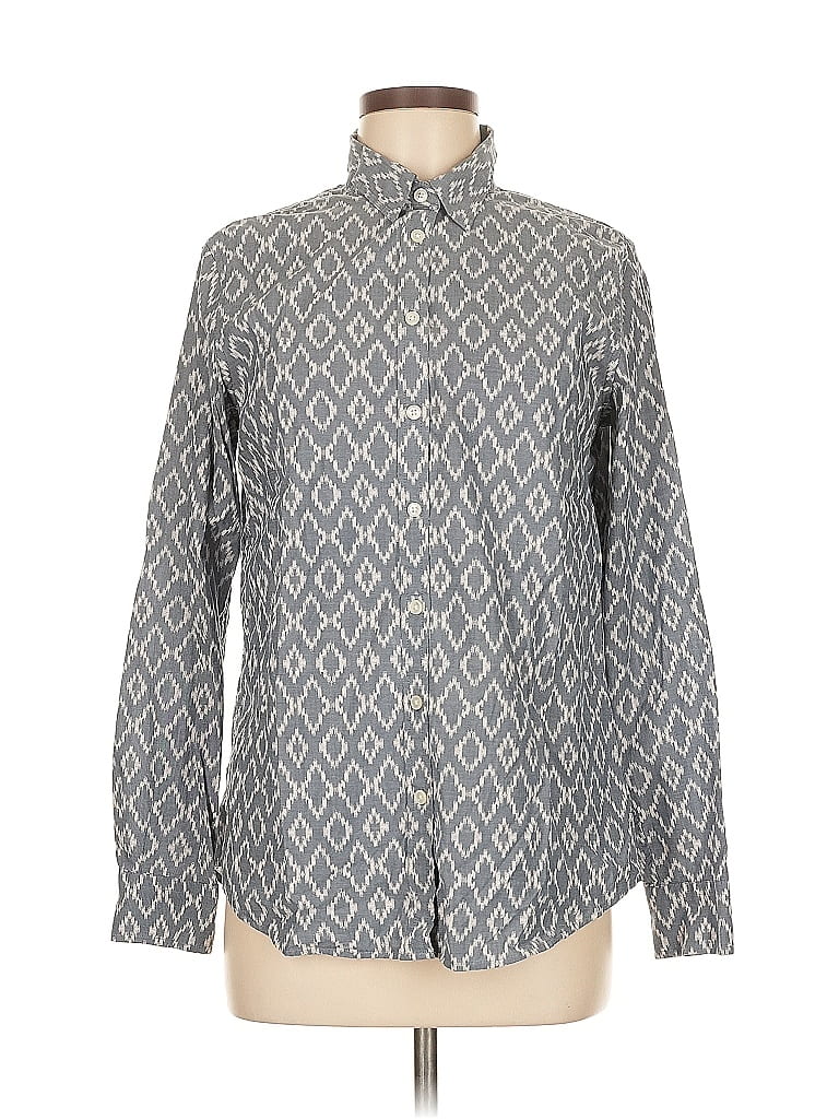 BANANA REPUBLIC Pre-owned Long Sleeve Button Down Shirt In Gray