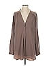 Zoa 100% Polyester Brown Long Sleeve Blouse Size S - photo 1