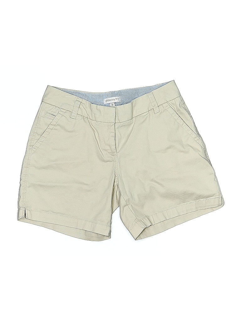 Pre-owned Crown & Ivy Khaki Shorts In Brown