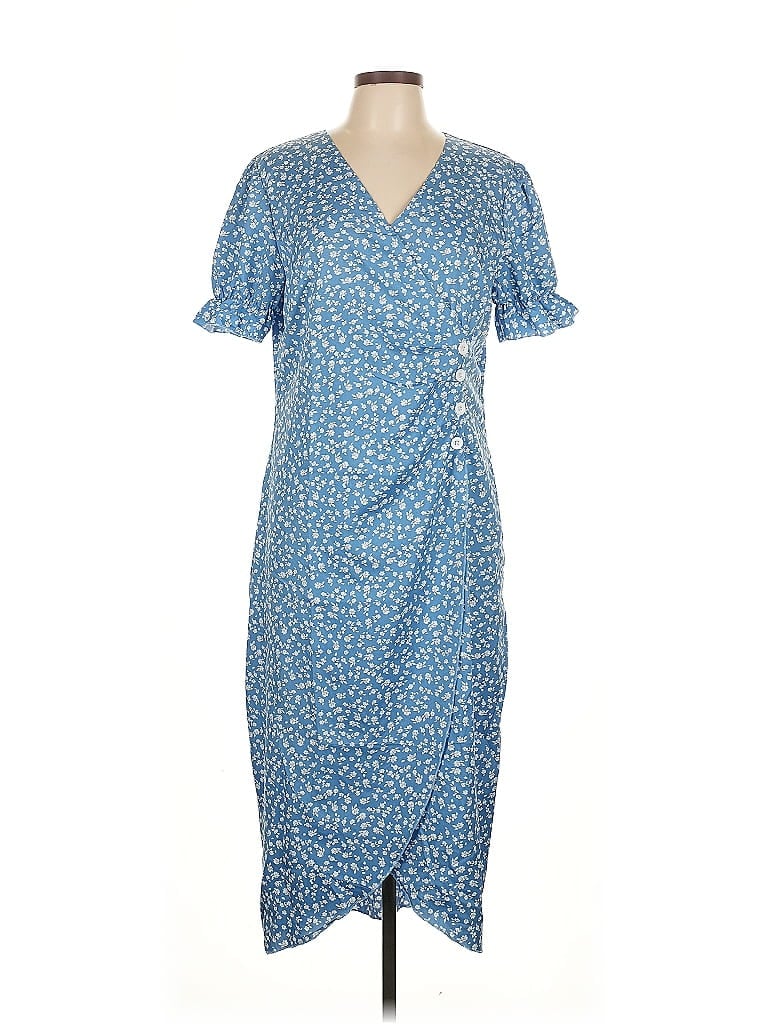 Pre-owned Shein Casual Dress In Blue