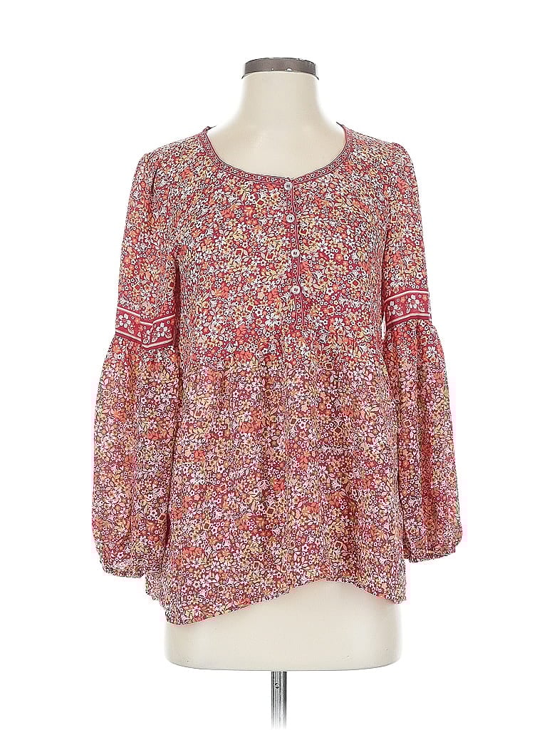 Pre-owned Max Studio 3/4 Sleeve Blouse In Red