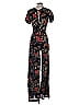 Reformation 100% Viscose Floral Black Jumpsuit Size 0 - photo 2