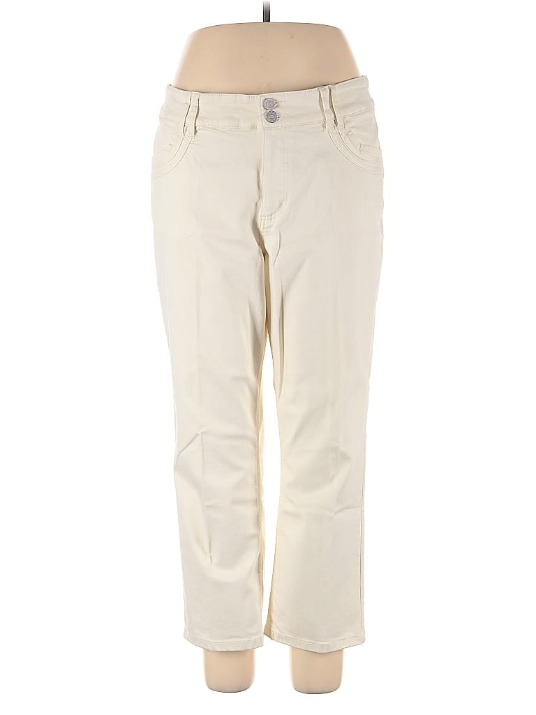 Pre-owned Susan Graver Casual Pants In White