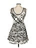 Parker 100% Silk Graphic Silver Ivory Cocktail Dress Size XS - photo 2