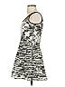 Parker 100% Silk Graphic Silver Ivory Cocktail Dress Size XS - photo 5