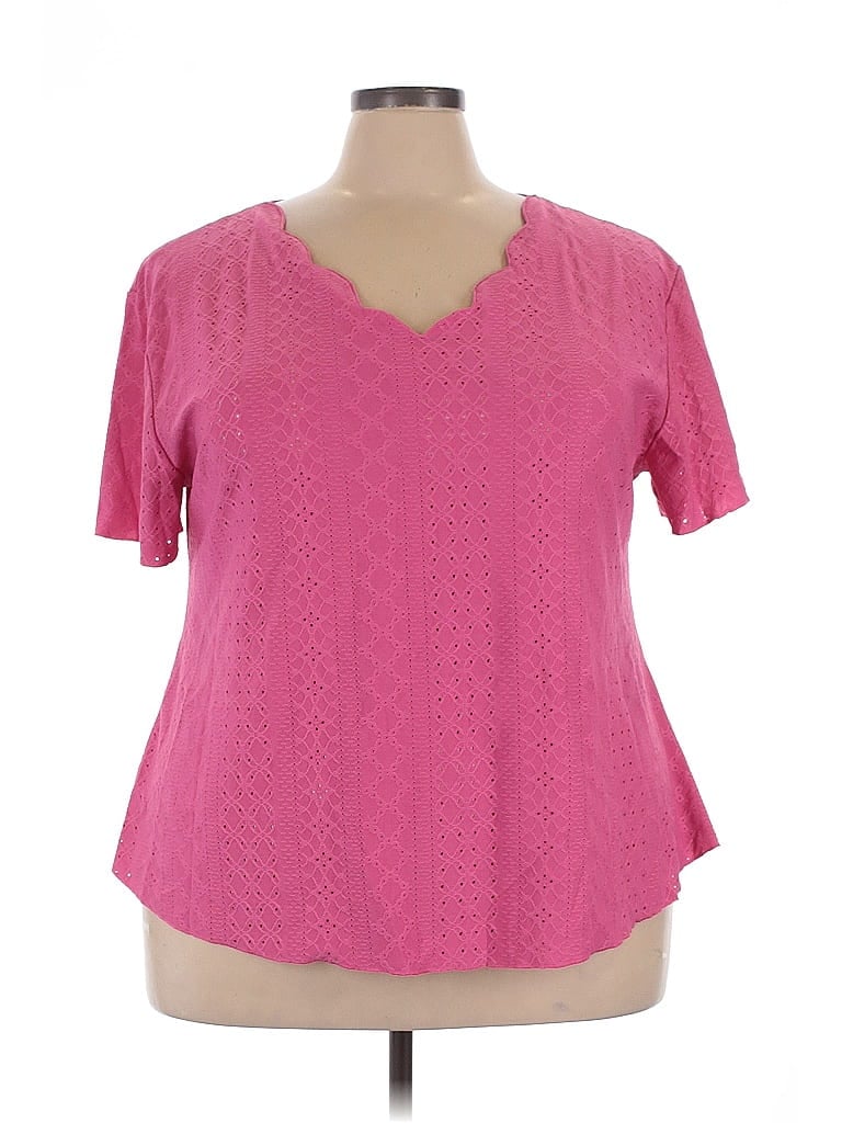 UNBRANDED Pre-owned Short Sleeve Blouse In Pink