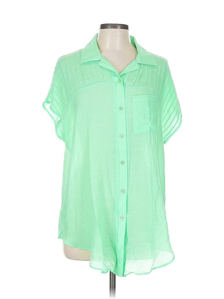 ZAC & RACHEL Pre-owned Short Sleeve Blouse In Green