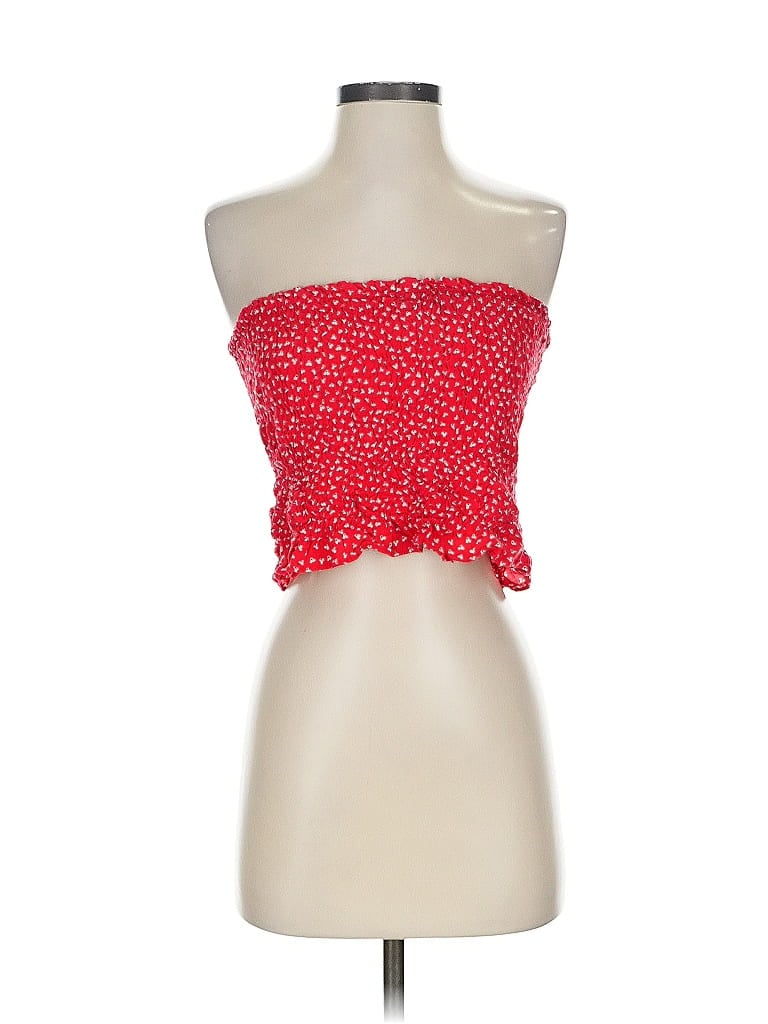 Pre-owned Style Envy Tube Top Red Strapless Neckline Tops