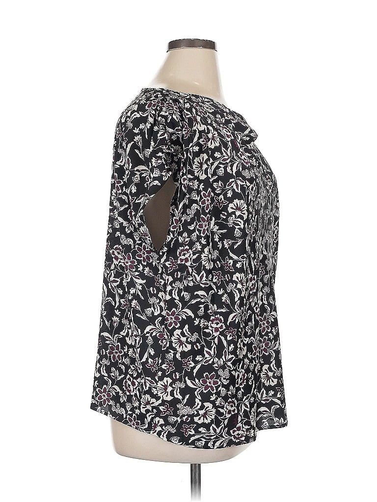 Pre-owned Ann Taylor Factory 3/4 Sleeve Blouse In Black